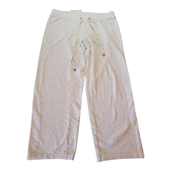 Tory Burch Women's French Terry Wide Leg Sweatpants Size Large Beige - Picture 1 of 9